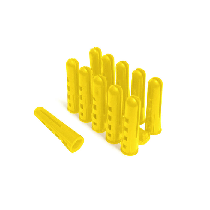 1000 x  Trade Pack Yellow Wall Raw Plugs  Drill Size: 5mm
