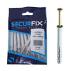 10 x Hammer in Frame & Window Fixings with Masonry Plugs / Size Options