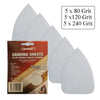 15 x Hook and Loop Mixed Grit 135 x 95mm Mouse Sanding Sheets
