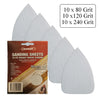 30 x Hook and Loop Mixed Grit 135 x 95mm Mouse Sanding Sheets
