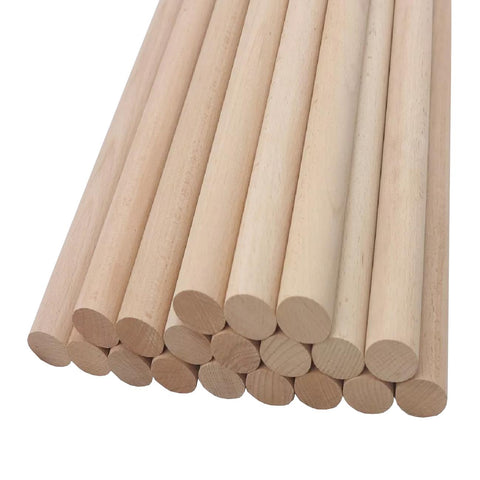 50 x Wooden Broom Handles 4ft x 15/16