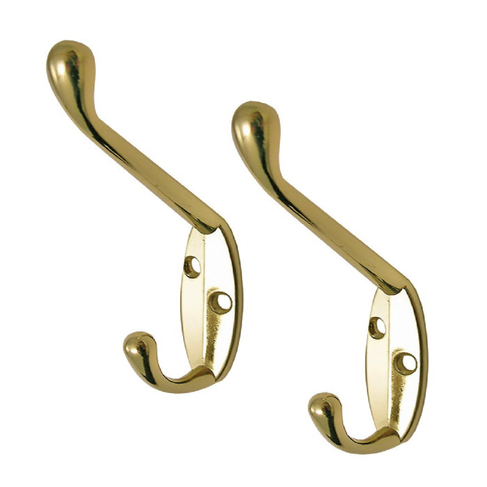 Brass Double Hat and Coat Hooks