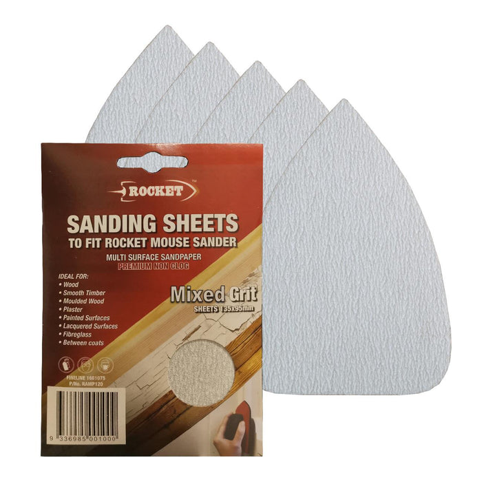 Hook and Loop 135 x 95mm Mouse Sanding Sheets