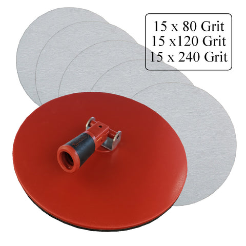 Hook and Loop Dry Wall Sander with 45 Mixed Grit Sanding Sheets
