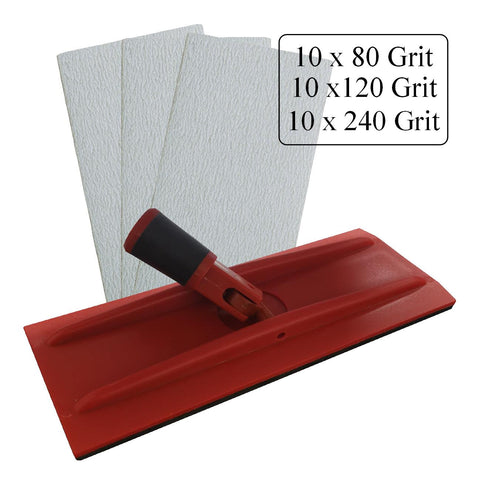 Hook and Loop Pole Wall Sander with 30 Mixed Grit Sanding Sheets