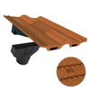 Terracotta Double Roman Roof Tile Vent & Adapter for Marley Redland Sandtoft