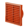 Terracotta Extractor Fan Air Vent Louvre Grille for 4 Inch Ducting<br>