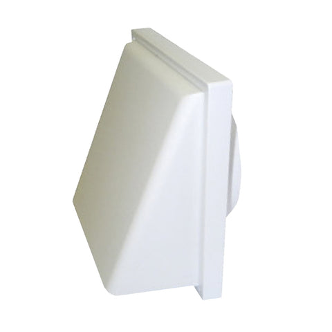 White Hooded Extractor Fan Air Vent Cowl for 4 Inch Ducting