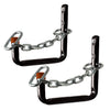 2 x  Lockable 210mm Storage Hooks, Wall Mounted for Ladders & Bikes