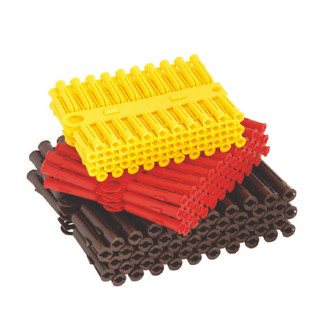 300 x Brown, Red & Yellow Wall Raw Plugs Expansion Fixings