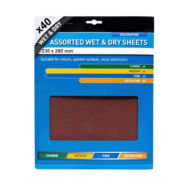 Assorted Wet and Dry Sandpaper Sheets