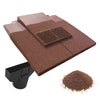 Granulated Old Red Plain In-line Roof Tile Vent & Pipe Adapter