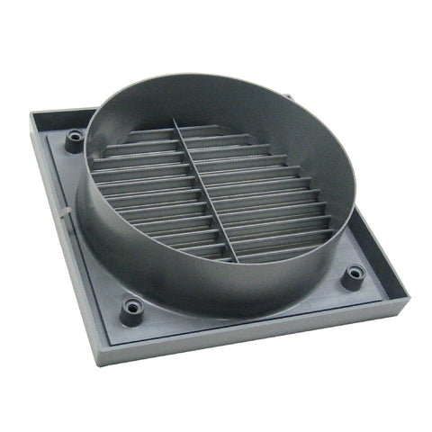 Large Grey Extractor Fan Air Vent Louvre Grille for 6 Inch Ducting