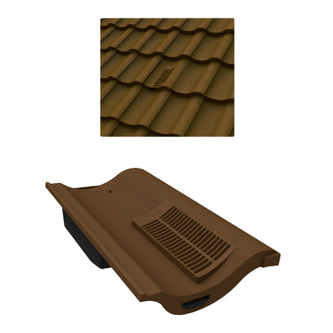 Brown Single Pantile Roof Tile Vent  / Marley Redland Sandtoft