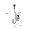 Polished Chrome Double Hat and Coat Hooks <br><br>