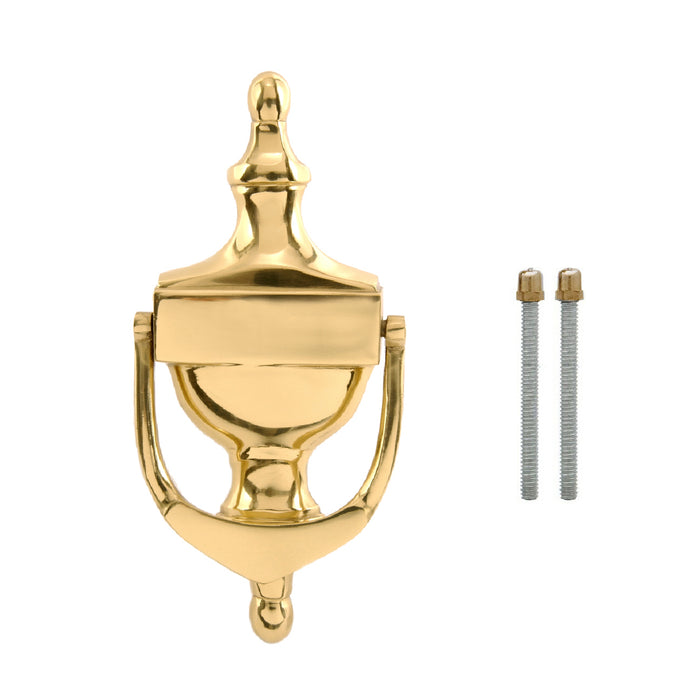 Polished Brass Door Knocker 150mm Victorian Urn Style