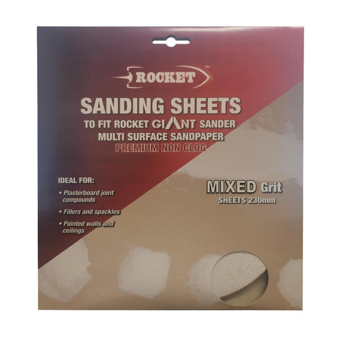 15 x Hook and Loop Mixed Grit 230mm Dry Wall Sanding Sheets