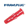 RawlPlug Red 6mm Wall Plugs & Screws / 500 Plugs & 500 Screws
