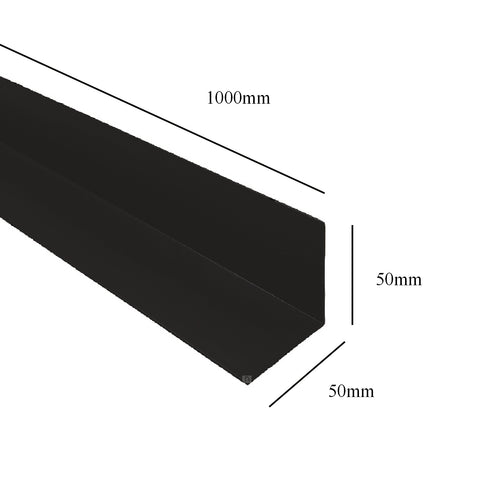 Black 1 Metre UPVC Angle 50 x 50mm Corner Trim <br> Menu Options