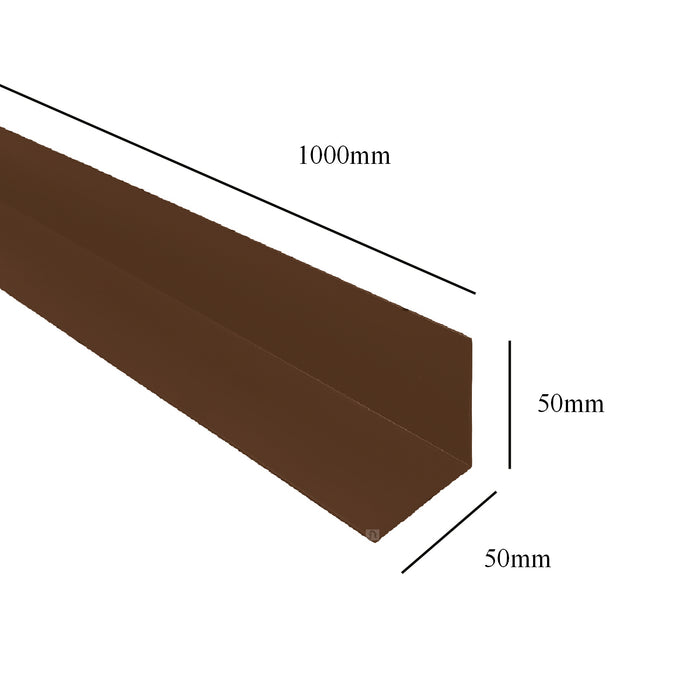 Brown 1 Metre UPVC Angle 50 x 50mm Corner Trim