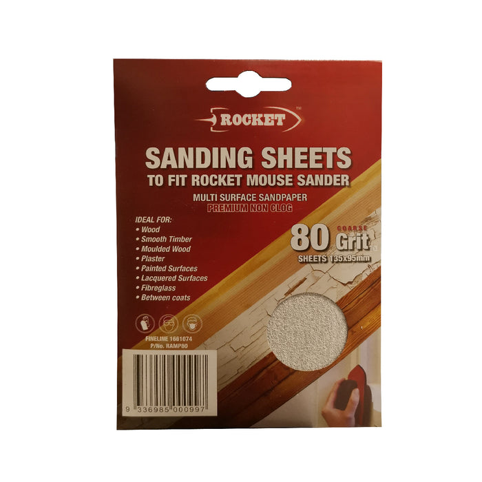 Hook and Loop 135 x 95mm Mouse Sanding Sheets