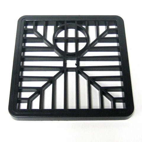 6 Inch Black Drain Cover Square Gulley Grid <br><br>