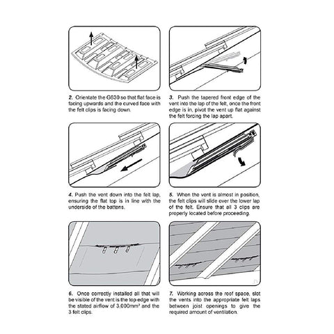 Felt Lap Vents Prevents Loft roof Condensation<br> Menu Options