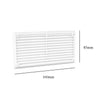 6" x 3" White Plastic Louvre Air Vent Grille with Flyscreen Cover