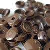 80 x Brown Fold Over Plastic Hinged Screw Caps / 17mm Large Cups
