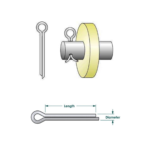 Imperial Split Cotter Pins for Securing Clevis Pins<br><br>
