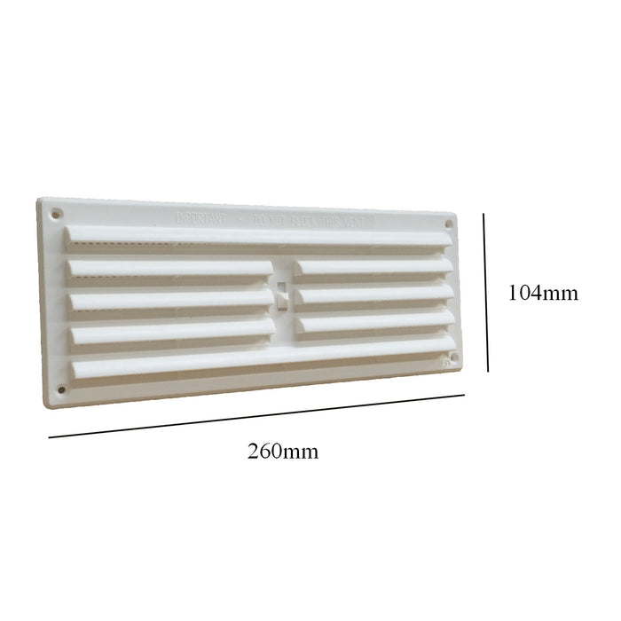 9" x 3" White Adjustable Air Vent Louvre Grille Cover Hit & Miss