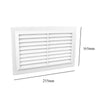 9" x 6" White Plastic Louvre Air Vent Grille with Flyscreen Cover