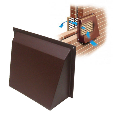Brown Hooded Cowl Vent Cover for Air Bricks Grilles Extractors Vents