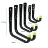6 x Assorted Storage Hooks Wall Mounted, Ladders Garage Tools