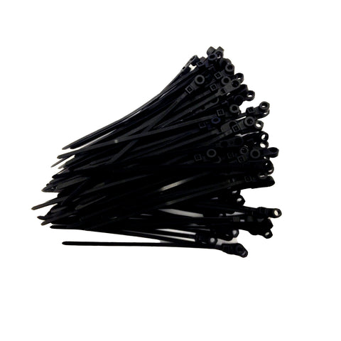 50 x Black Screw Mount Cable Ties 200mm x 4.8mm<br><br>