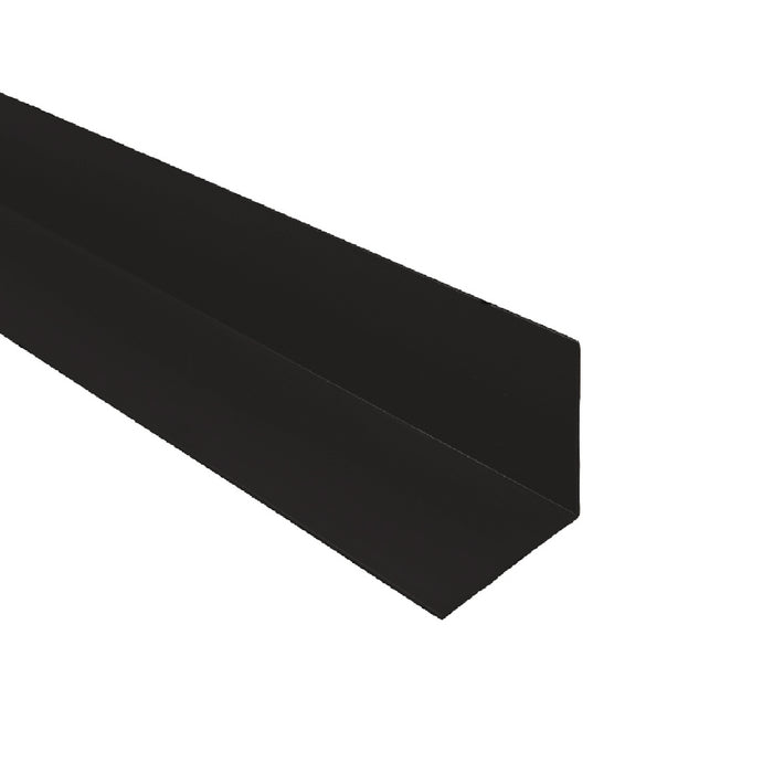 Black 1.2 Metre UPVC Angle 25mm x 25mm Corner Trim