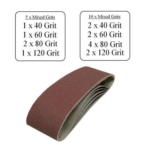 Sanding Belts<br>Size: 75 x 457mm<br>Menu Options