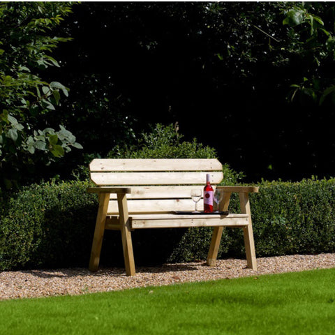 Exmouth 2 Seater Wooden Garden Bench 4ft Pressure Treated