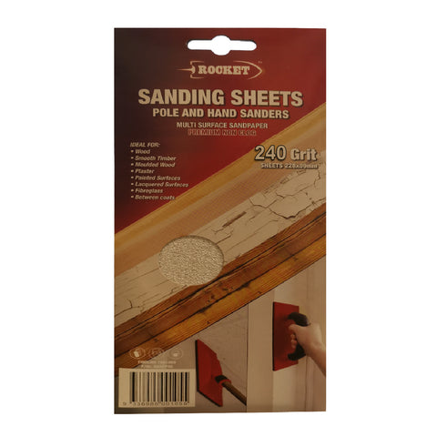 Hook and Loop 228 x 89mm Hand Sanding Sheets<br>Menu Options