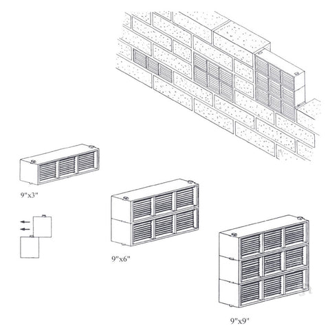 Manthorpe Terracotta Interlocking Air Brick Vents / Menu Options