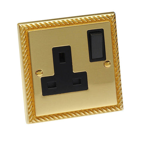 Electrical Georgian Brass Rope Sockets & Switches /  Menu Options