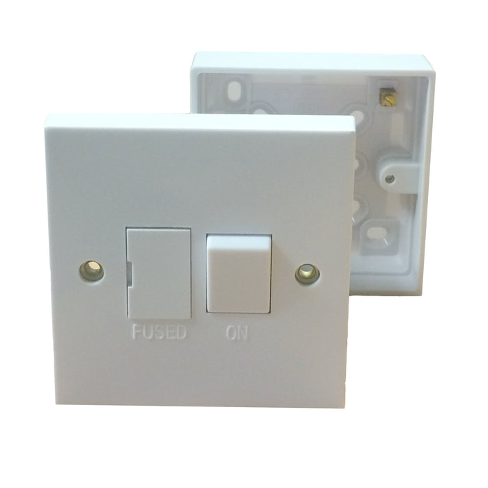 Electrical White Sockets & Switches with Pattress