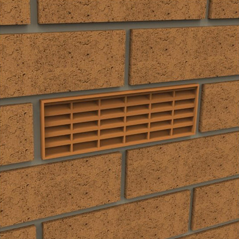 Grey Combination Air Brick Vents 9" x 3" for Air Flow Ventilation / Menu Options