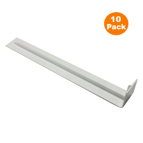 10 x Fascia Board Straight Butt Joints White 300mm Round Edge Profile