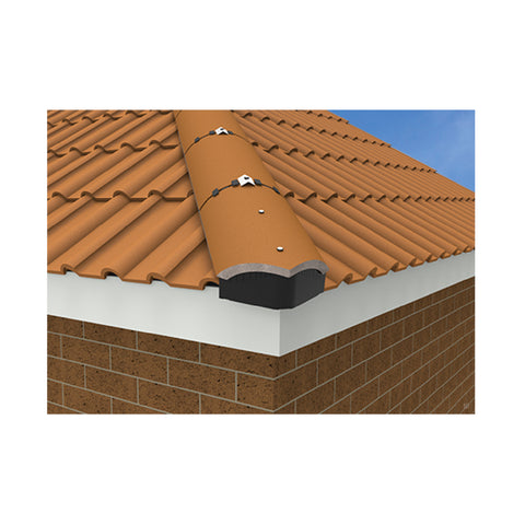 Universal Hip End Tile Closer. Dry Roof Fixing Alternative to Mortaring.