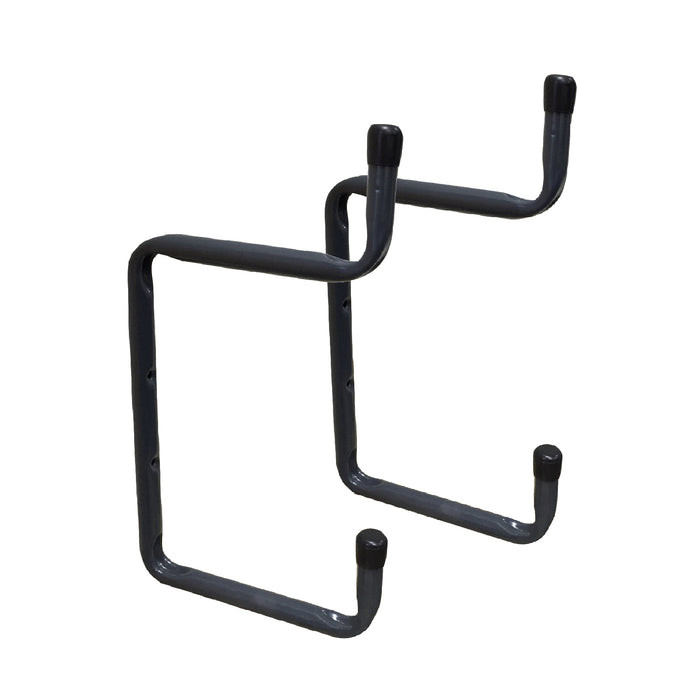 2 x Wall Mounted 200mm Double Utility Ladder Hooks