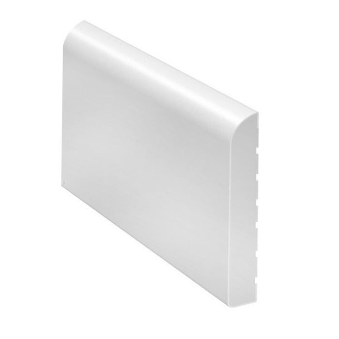 10 x White Bullnose Plastic Trim 2.5 Metre Lengths