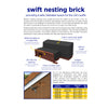 Swift Nesting Brick Box / Black Breeding Bird House<br><br>