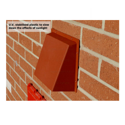 Buff / Cream Hooded Cowl Vent Cover for Air Bricks Grilles Extractors