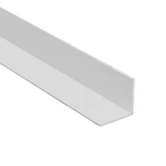 White UPVC Plastic Large Rigid Angle 80mm x 80mm x 2.5 Metre